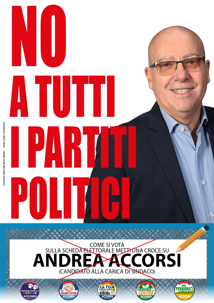 Manifesto elettorale di Andrea Accorsi - Candidato Sindaco